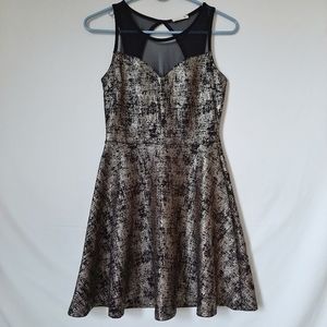 Gold Foil Sleeveless Mini Dress Size S
